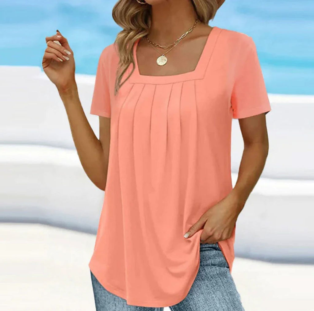 WOMEN'S PLEATED BLOUSE