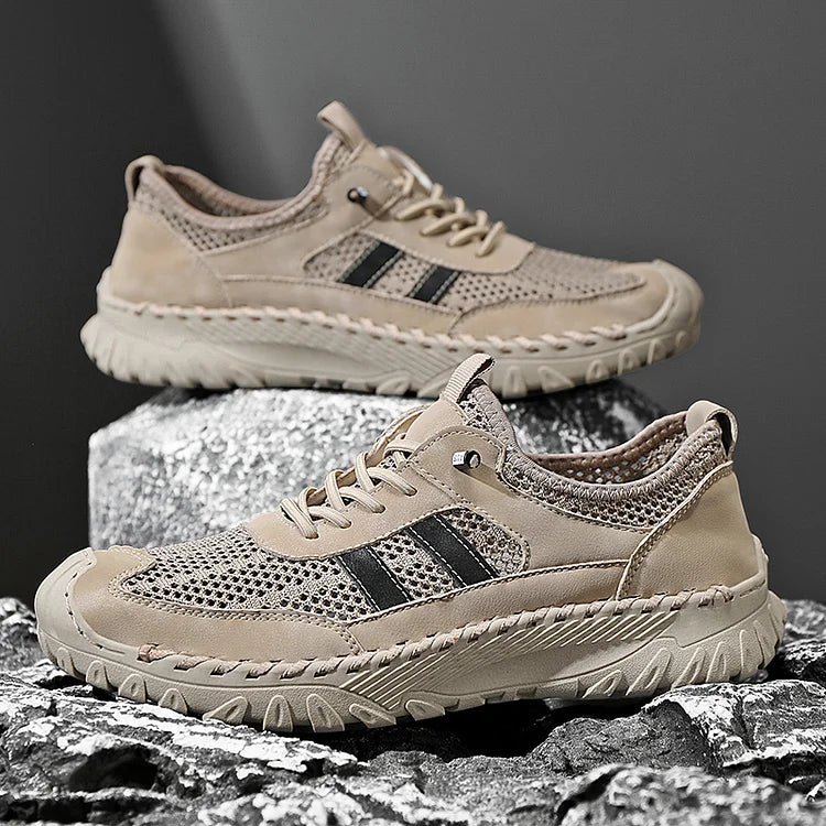 Men's Orthopaedic Leather Slip-On Hiking Shoes