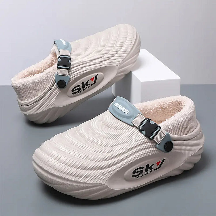 Men’s Cloud-Fleece Thermal Comfort Slippers