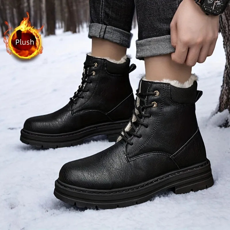 Men’s Insulated Leather High-Top Winter Boots
