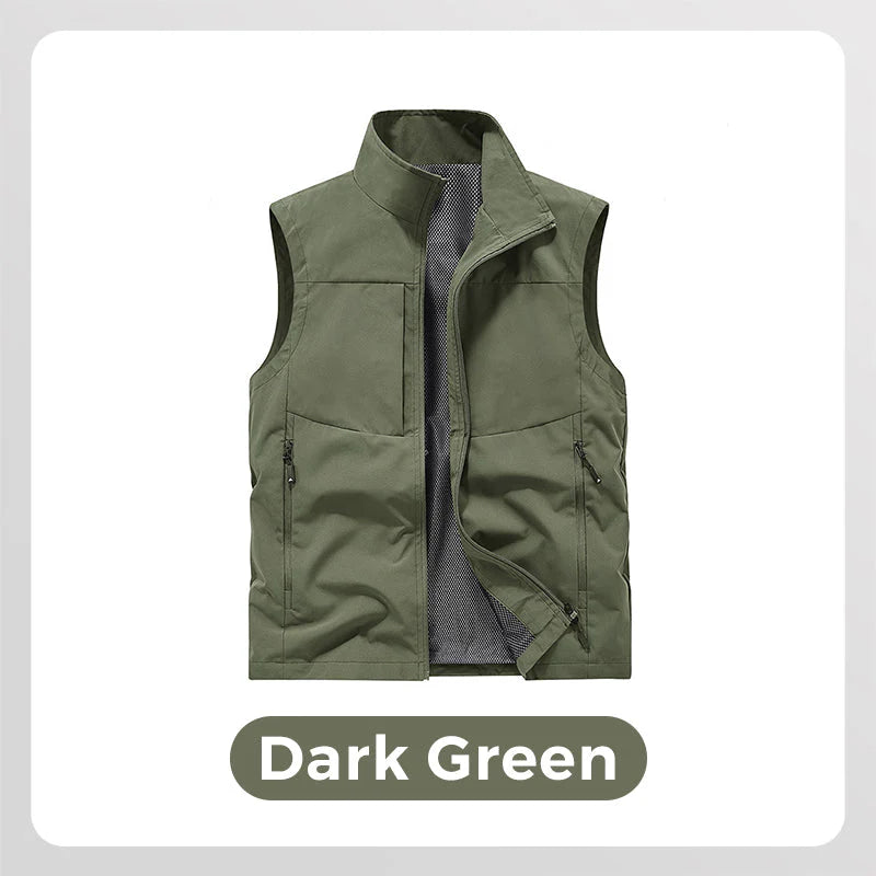 Men’s Waterproof Multi-Pocket Outdoor Utility Vest