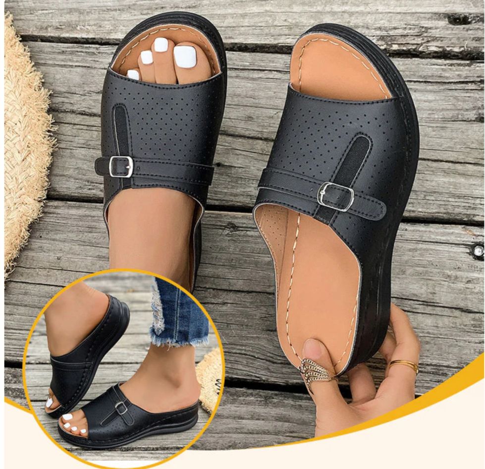 Comfortable open-toe sandals with soft soles for women