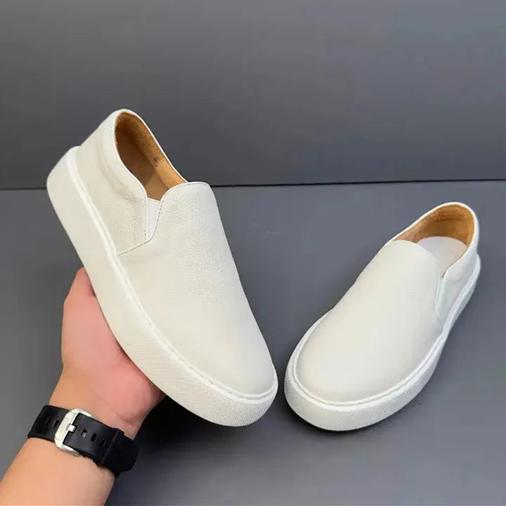 Men’s Retro Soft-Leather Slip-On Loafers