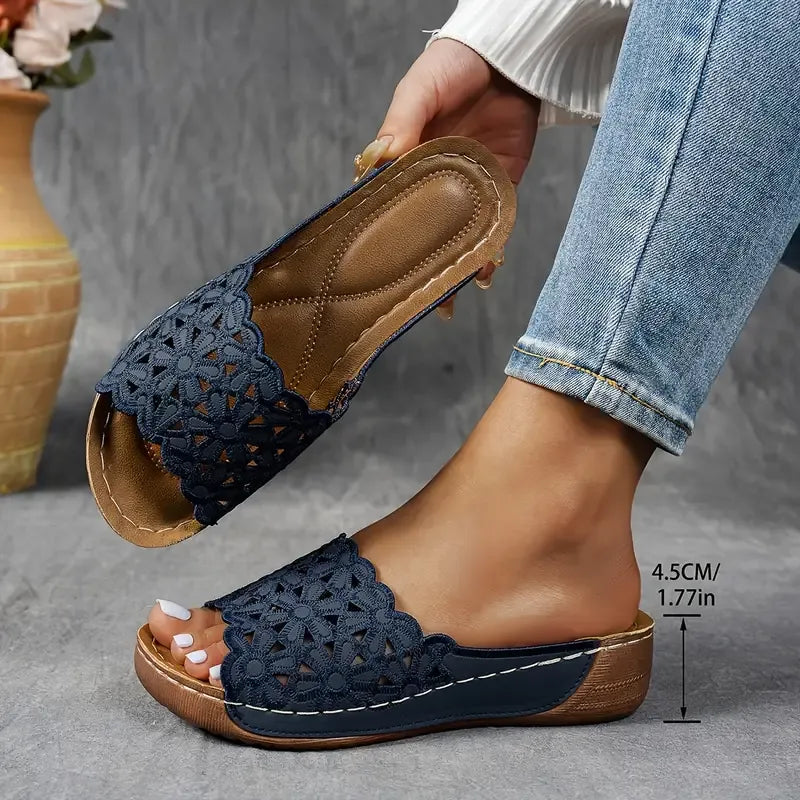 Ladies lightweight and comfortable slip-on sandals