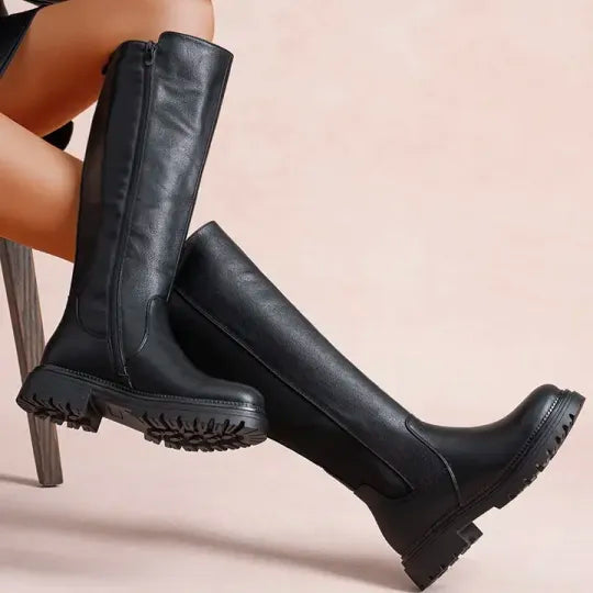 Women’s Faux Suede Stretch Knee-High Comfort Boots