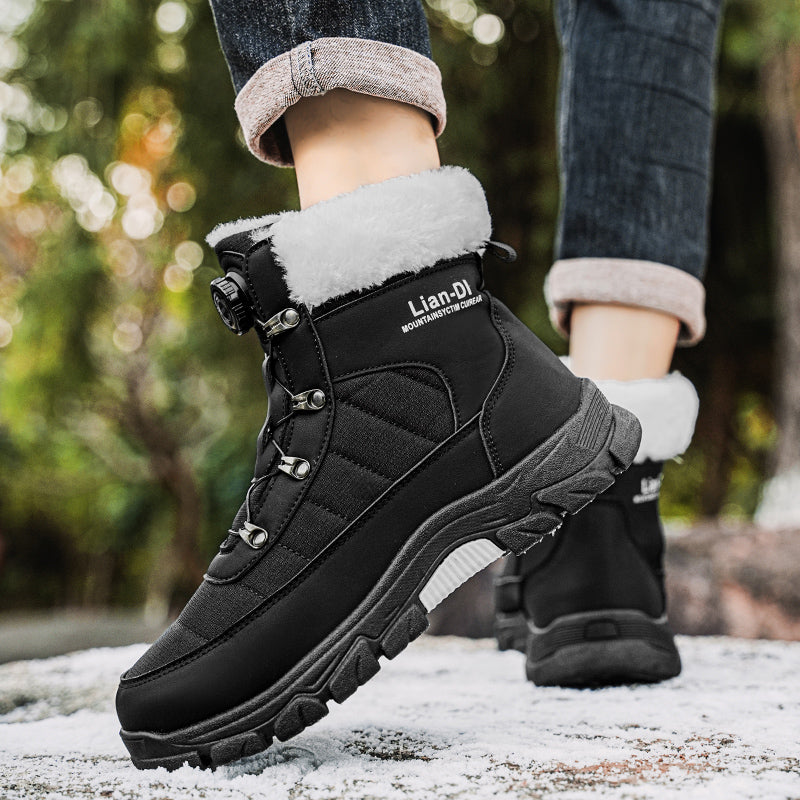 Men’s Winter Thermal Lined Hiking Shoes with Dial Lacing and Grip Sole