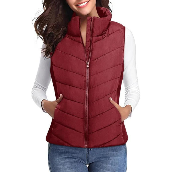 Women’s Quilted Zip-Up Puffer Vest