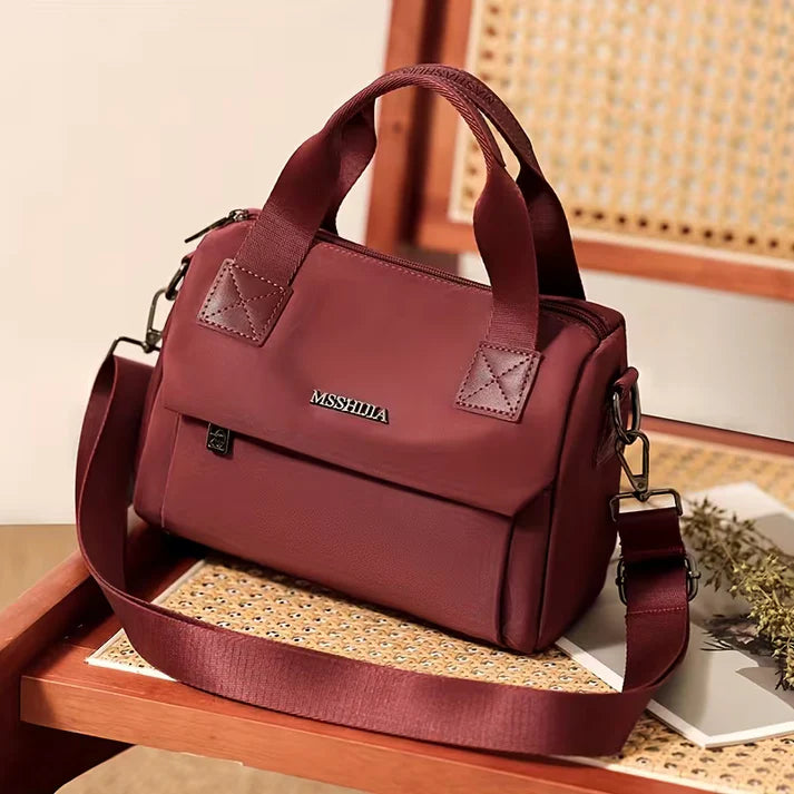 Sac bandoulière en nylon à compartiments multiples et grande capacité pour femme