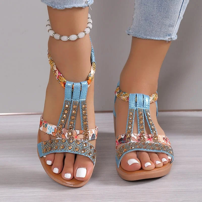 Women's Rhinestone Open Toe Orthopaedic Sandals