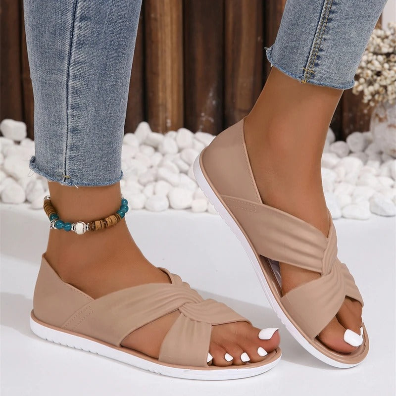 Women's Cross Strap Lightweight Flat Sandals