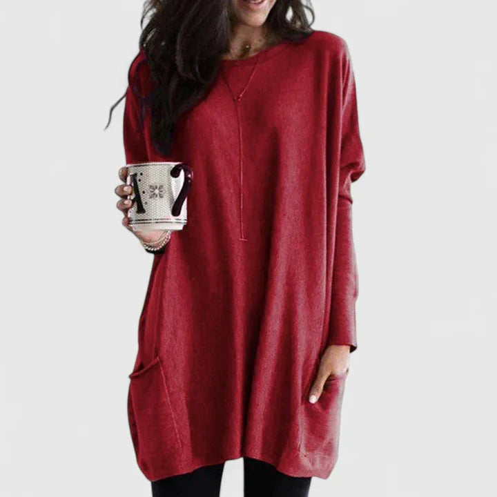 Women’s Soft Knit Pocket Tunic Top