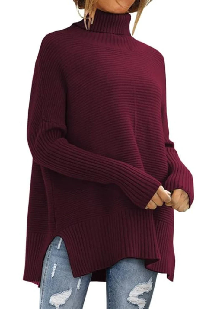 Women’s Soft Ribbed Knit Turtleneck Sweater