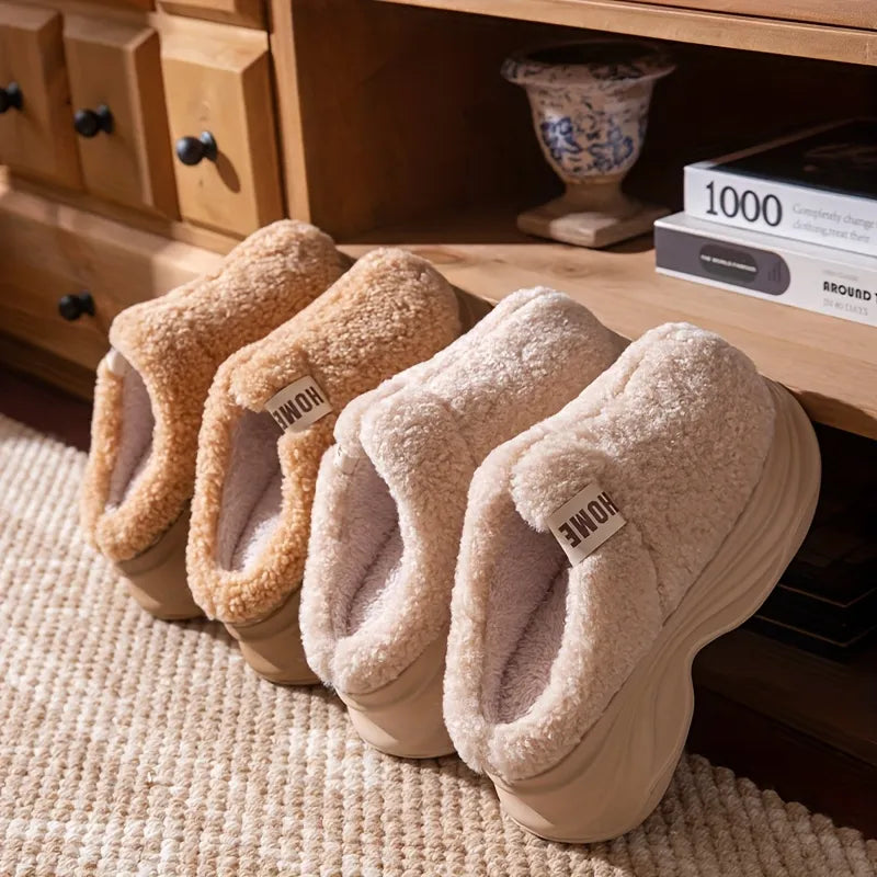 Women’s Ultra-Plush Thick-Platform Winter House Slippers