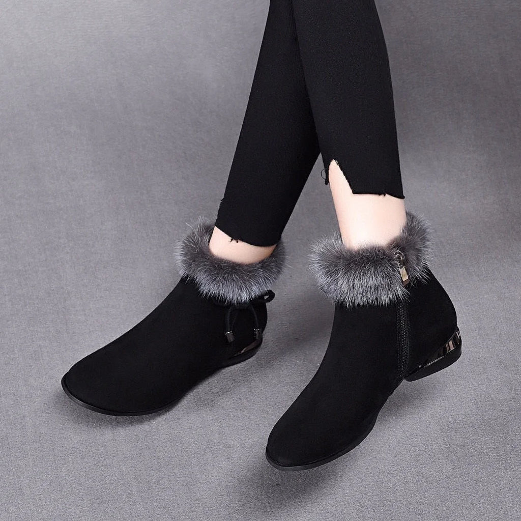 Women’s Faux-Fur Lined Suede Winter Comfort Boots