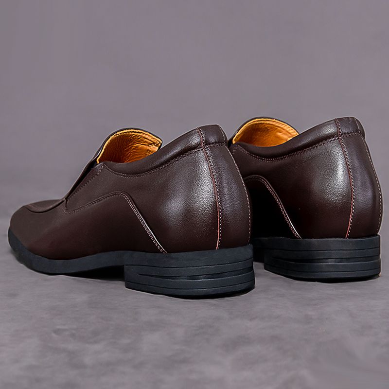British-Style Pointed Toe Business Slip-Ons