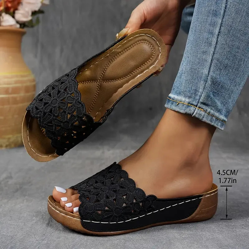 Ladies lightweight and comfortable slip-on sandals