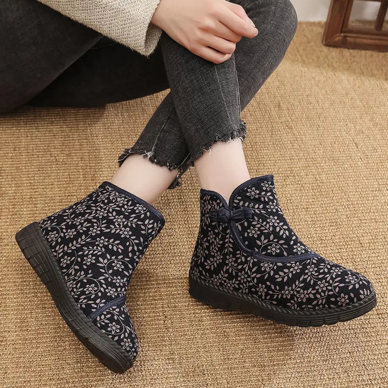 Floral Winter Boots