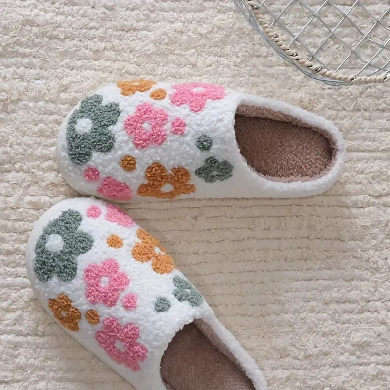 Women's Floral Cozy Winter Slippers