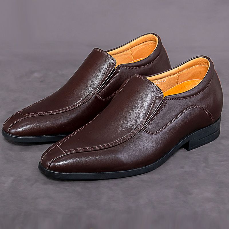 British-Style Pointed Toe Business Slip-Ons