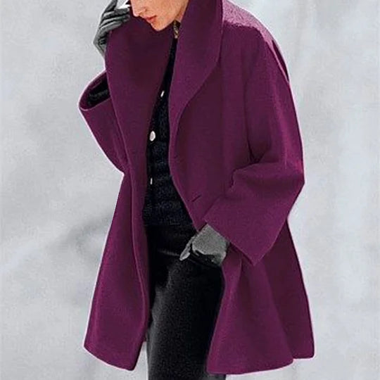 Women’s Elegant Wool-Blend Scandinavian Style Coat