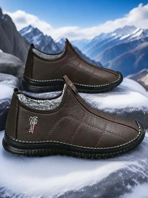 Men’s Plush-Lined Waterproof Winter Grip Boots