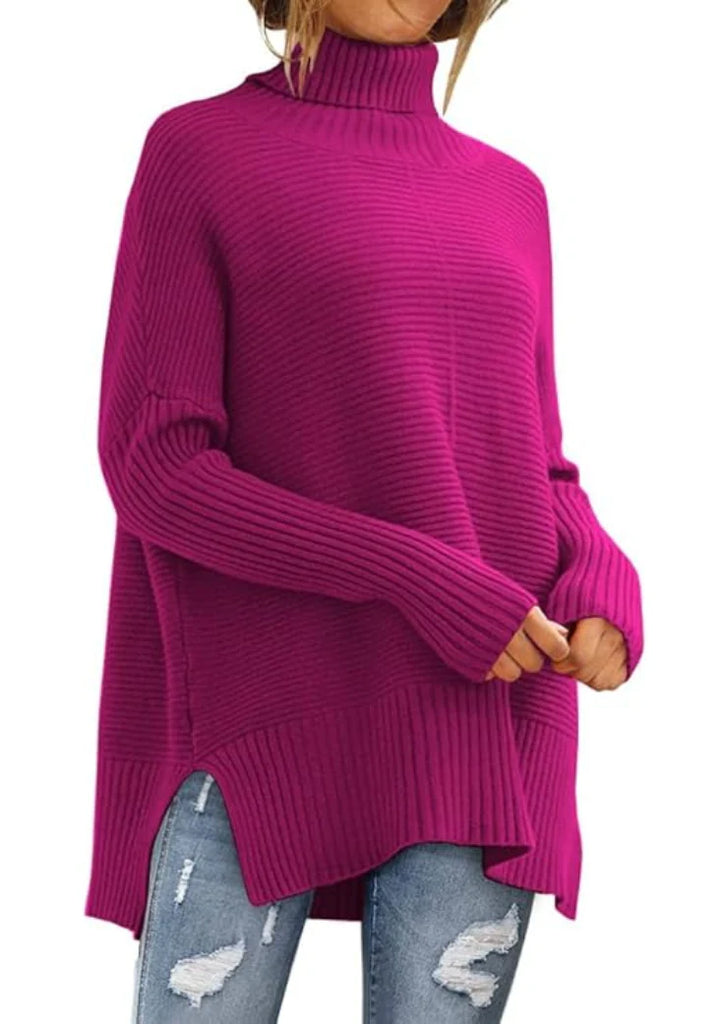 Women’s Soft Ribbed Knit Turtleneck Sweater