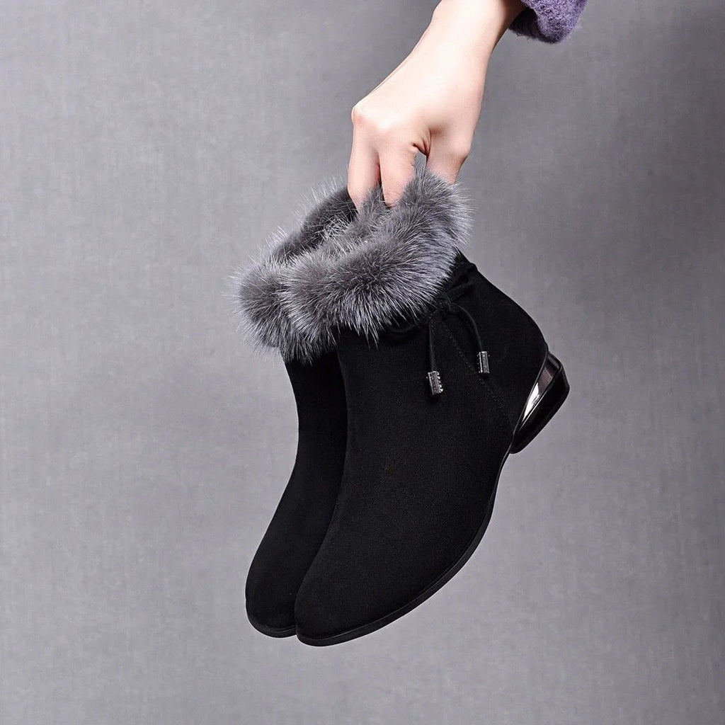 Women’s Faux-Fur Lined Suede Winter Comfort Boots