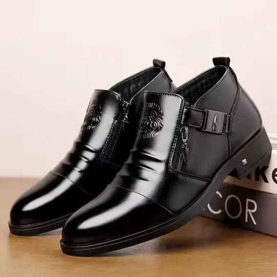 Men’s Orthopaedic Classic Zipper Slip-On Leather Shoes