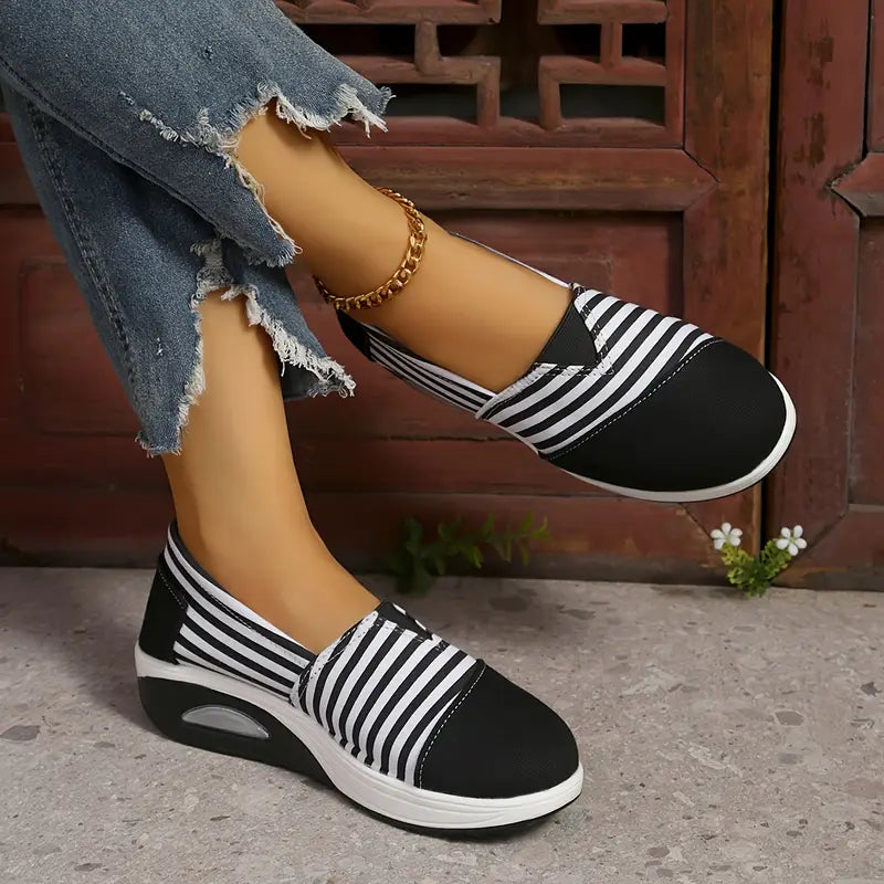 Orthopaedic Striped Sneakers for Women