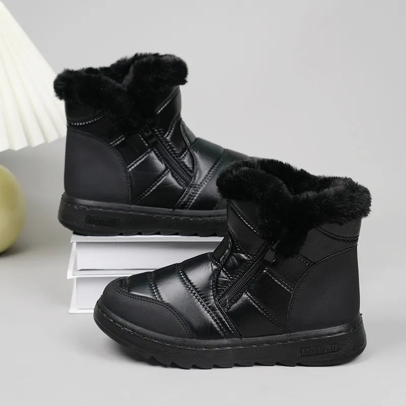 Women’s Waterproof Plush-Lined Non-Slip Slip-On Shoes