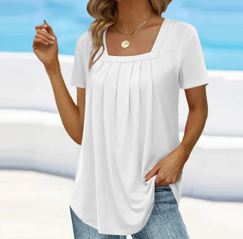 WOMEN'S PLEATED BLOUSE