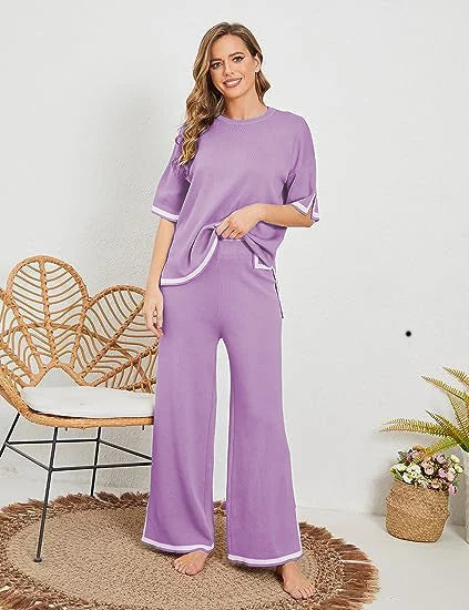 Classy Elastic Knit Lounge Set