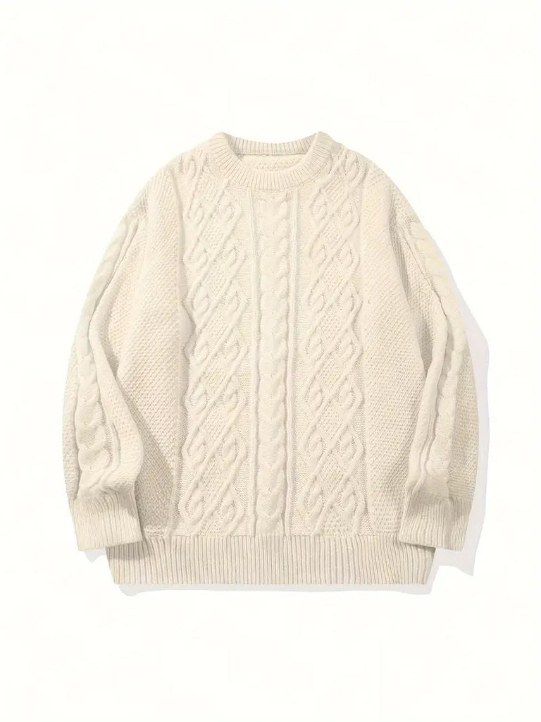 Cozy Knit Sweater for Women - Casual Long Sleeve Pullover