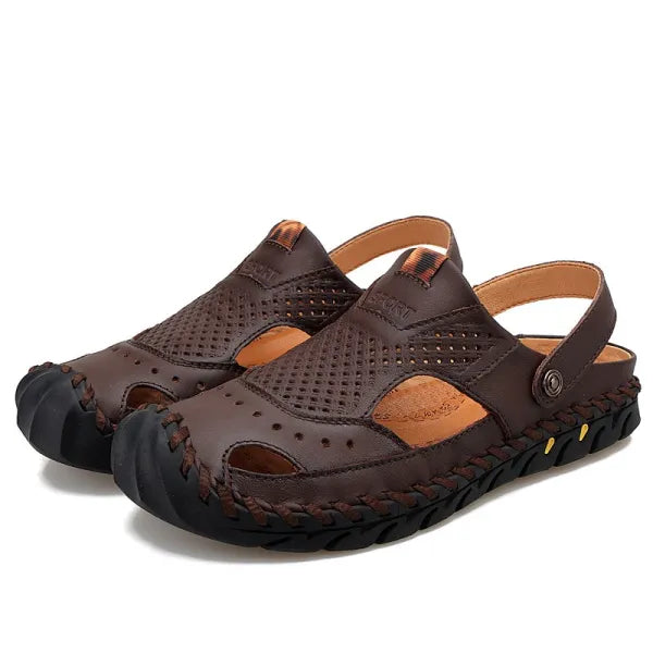 Men's Handcrated 2 in 1 Orthopedic Sandals -Wide Toe Box