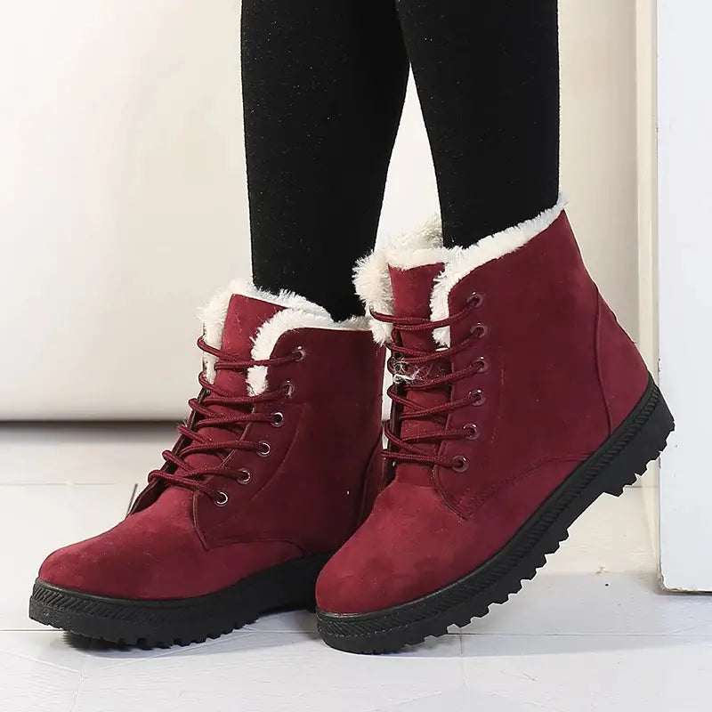 Women's Winter Lace-Up Snow Boots