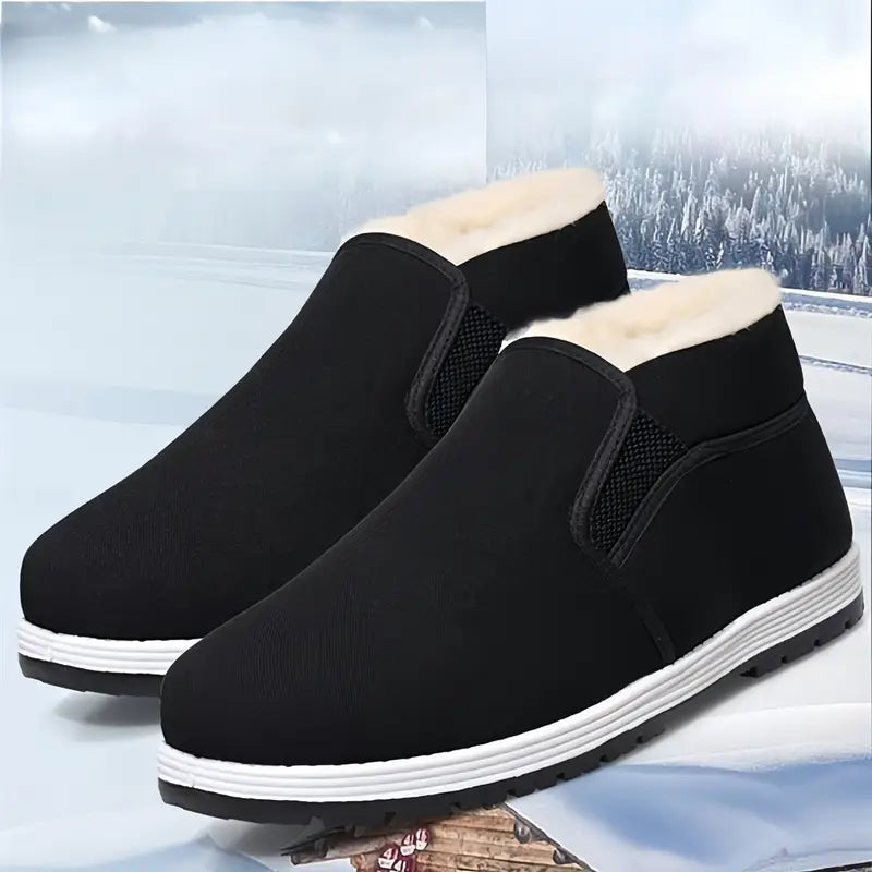 Orthopedic men's shoes with plush lining