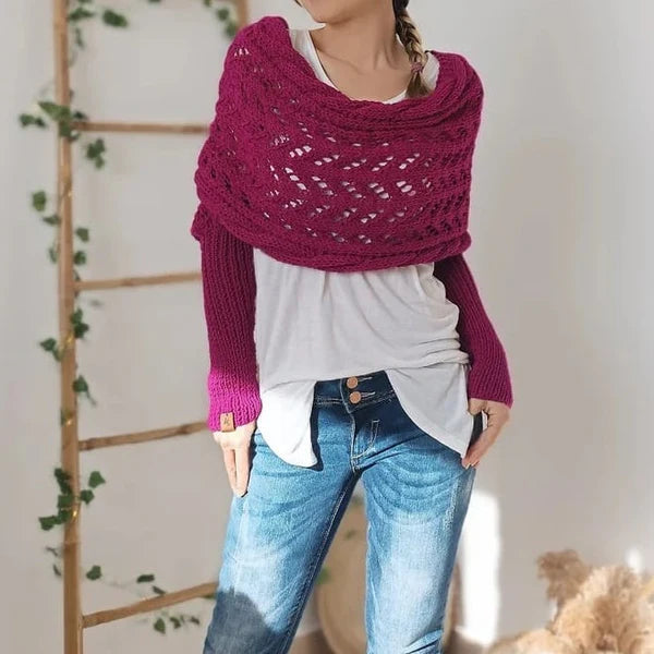 Women's knitted shawl