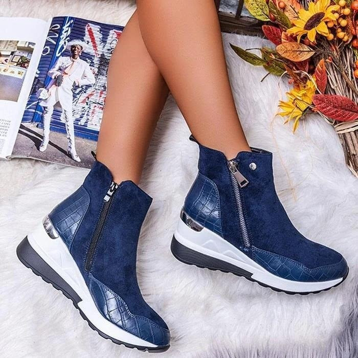 Women's Leather Heeled Ankle Boots