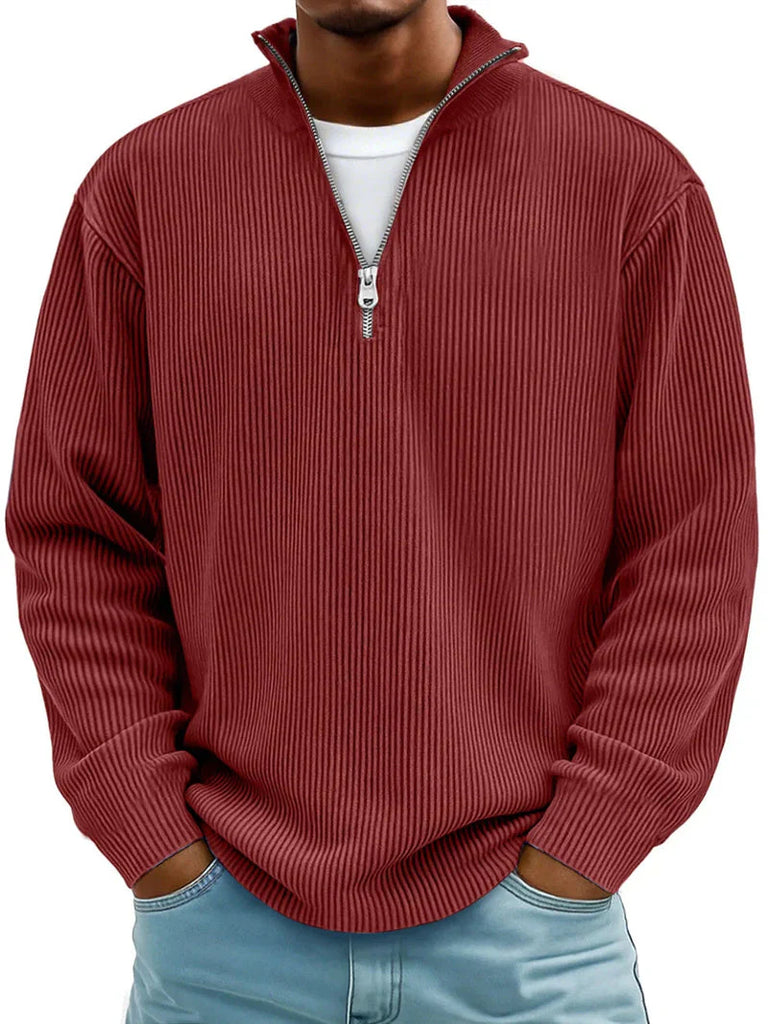 Men's Long Sleeve Half Zip Sweater