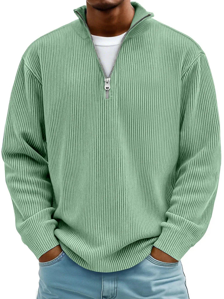 Men's Long Sleeve Half Zip Sweater