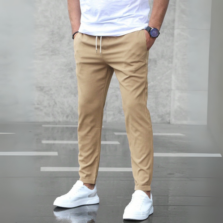 Men’s Tailored Stretch Smart Trousers with Adjustable Waist