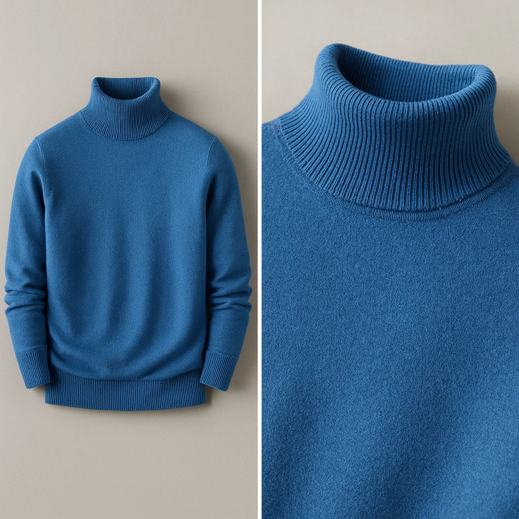 Men’s Soft Knit Turtleneck Comfort Sweater