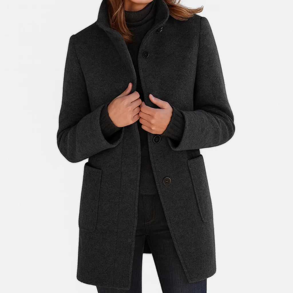 Women’s Classic High-Collar Comfortable Coat