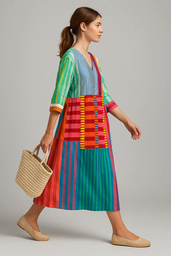 Sunset Mosaic Maxi Dress