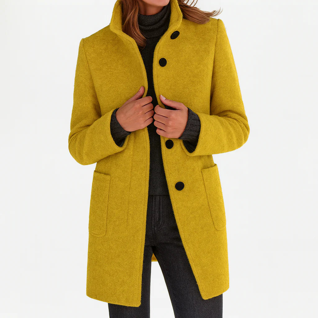 Women’s Classic High-Collar Comfortable Coat