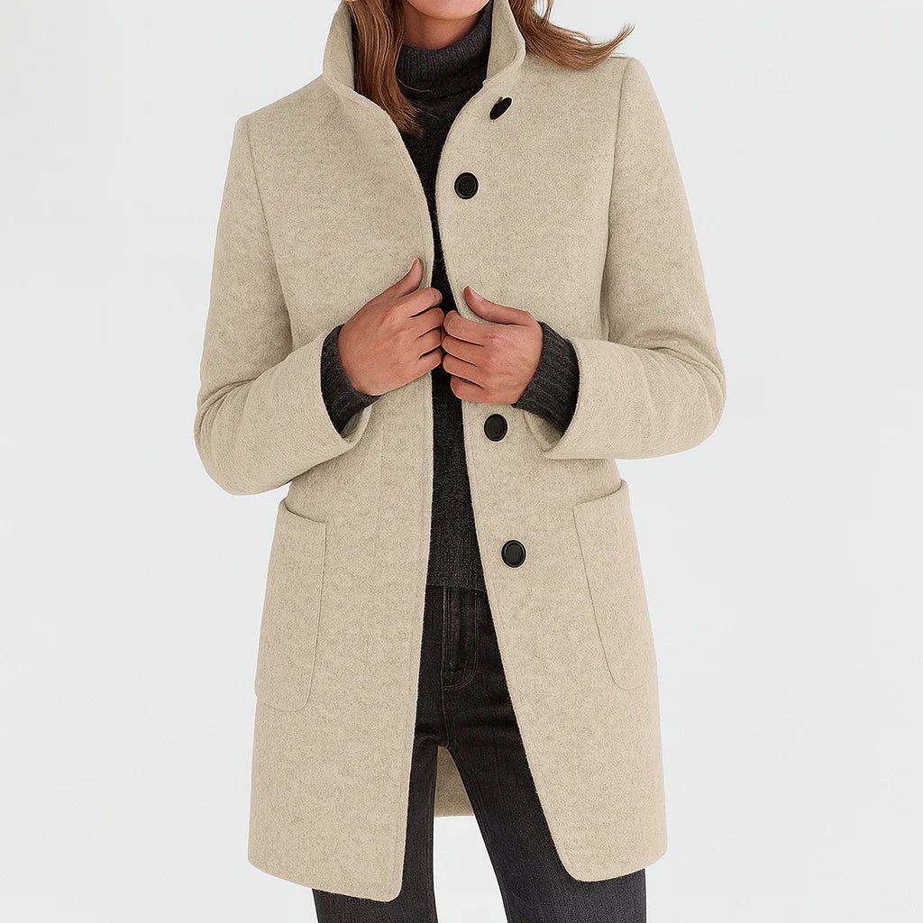 Women’s Classic High-Collar Comfortable Coat