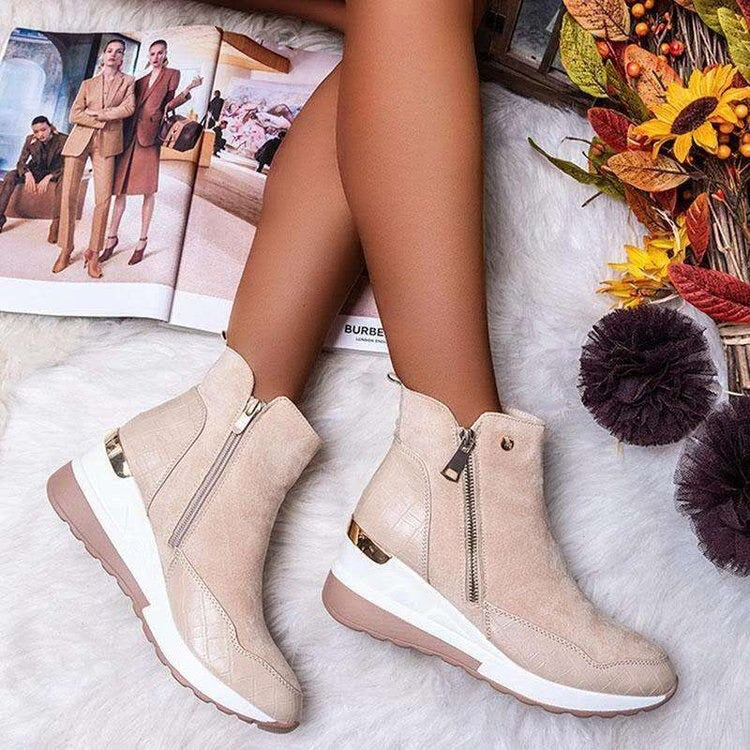 Women's Leather Heeled Ankle Boots