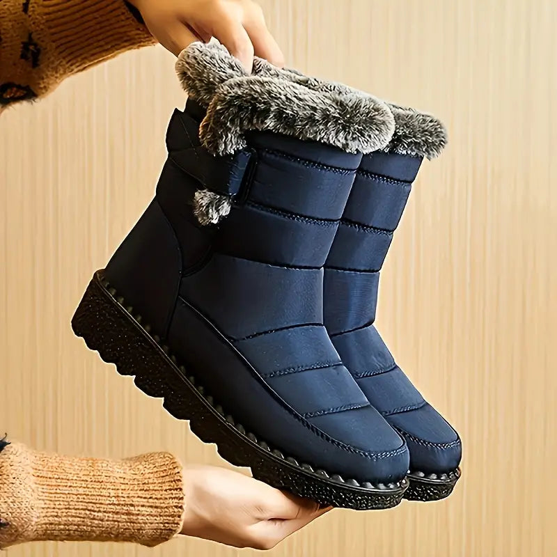 Women's Plush Lined Mid-Calf Snow Boots