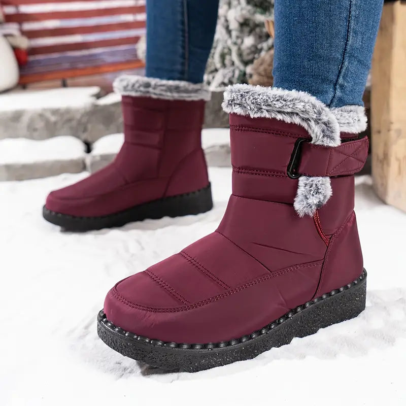 Women's Plush Lined Mid-Calf Snow Boots