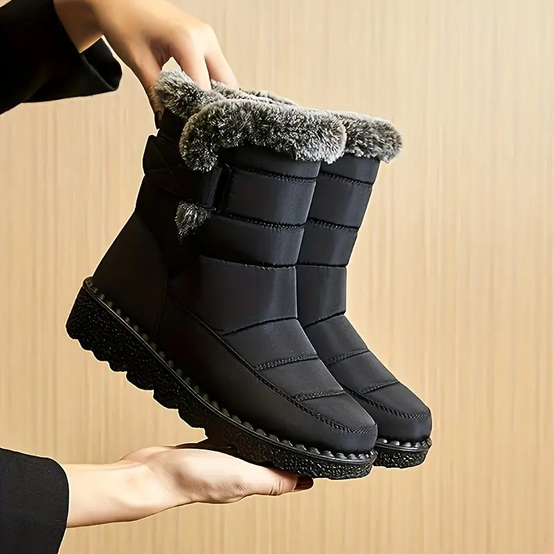 Women's Plush Lined Mid-Calf Snow Boots